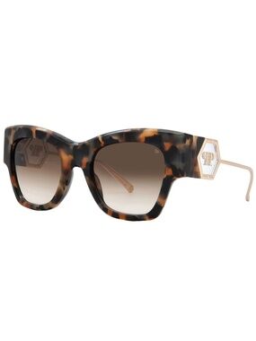 NWT Philipp Plein | Ladies Butterfly Sunglasses | Havana Purse Case & Chain Set